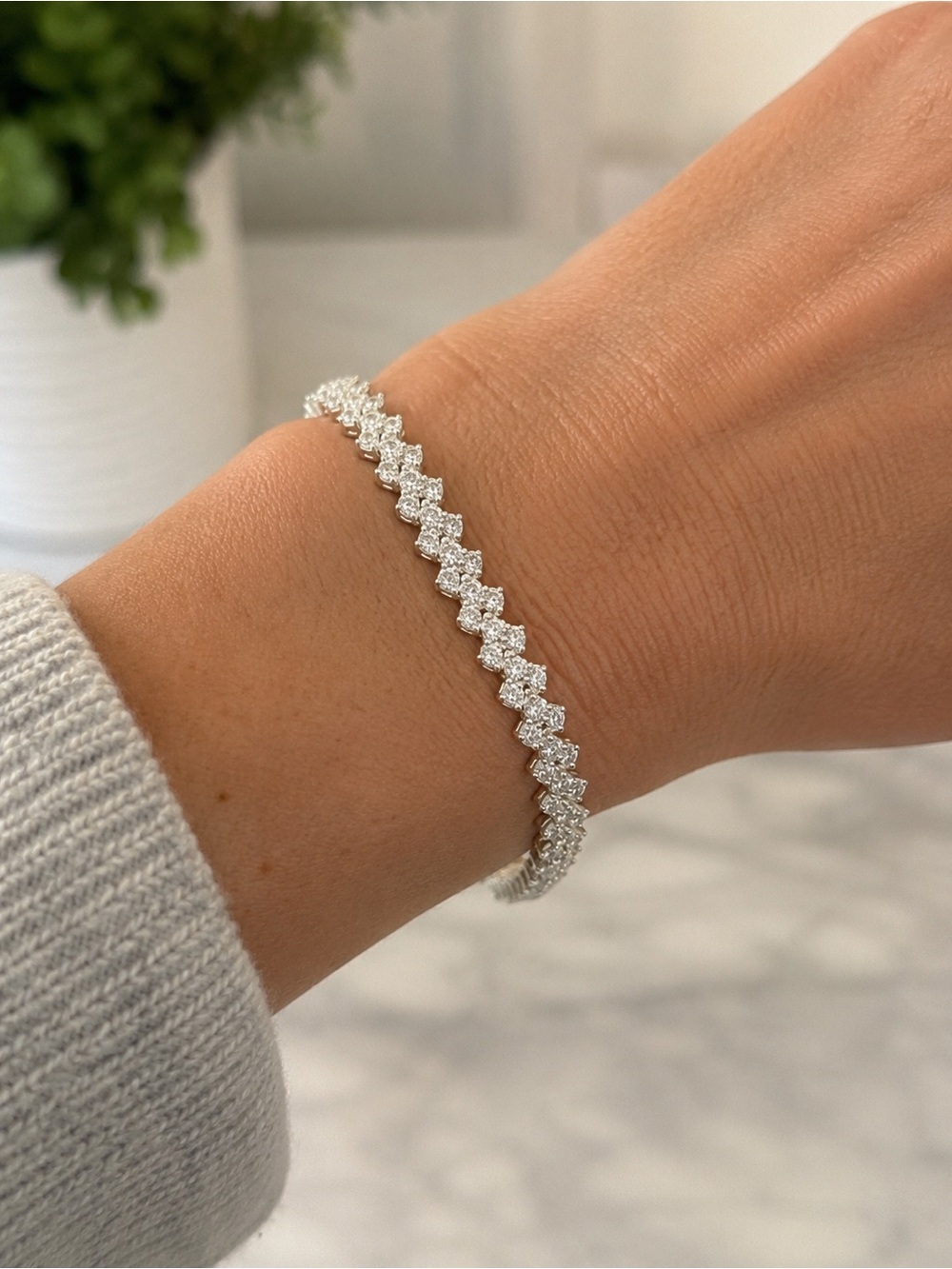 Vintage Sterling Silver and Cz Woman’s Tennis Bracelet